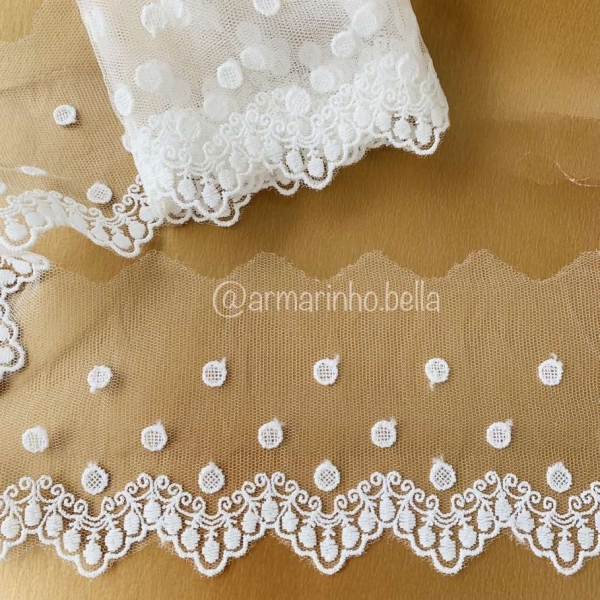 RENDA DE TULE POÁ AP (PEÇA COM 10 METROS)