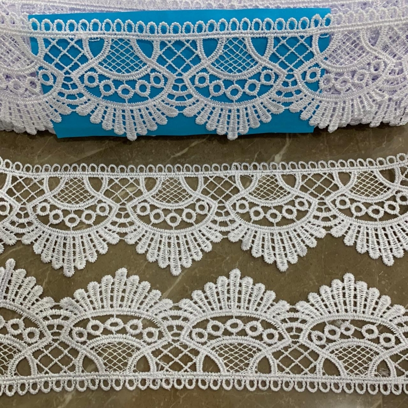 RENDA GUIPIR 100% POLIESTER COM BRILHO (PEÇA COM 13,70 METROS)